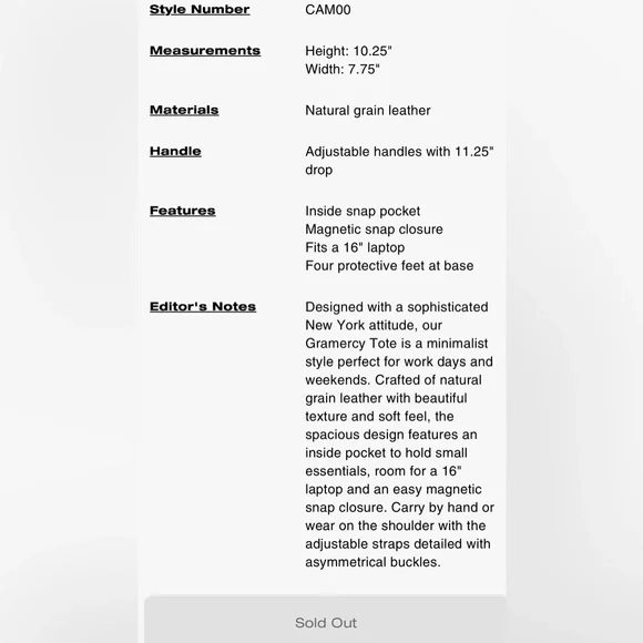 Coach Gramercy Tote Bag in maple - Picture 9 of 9